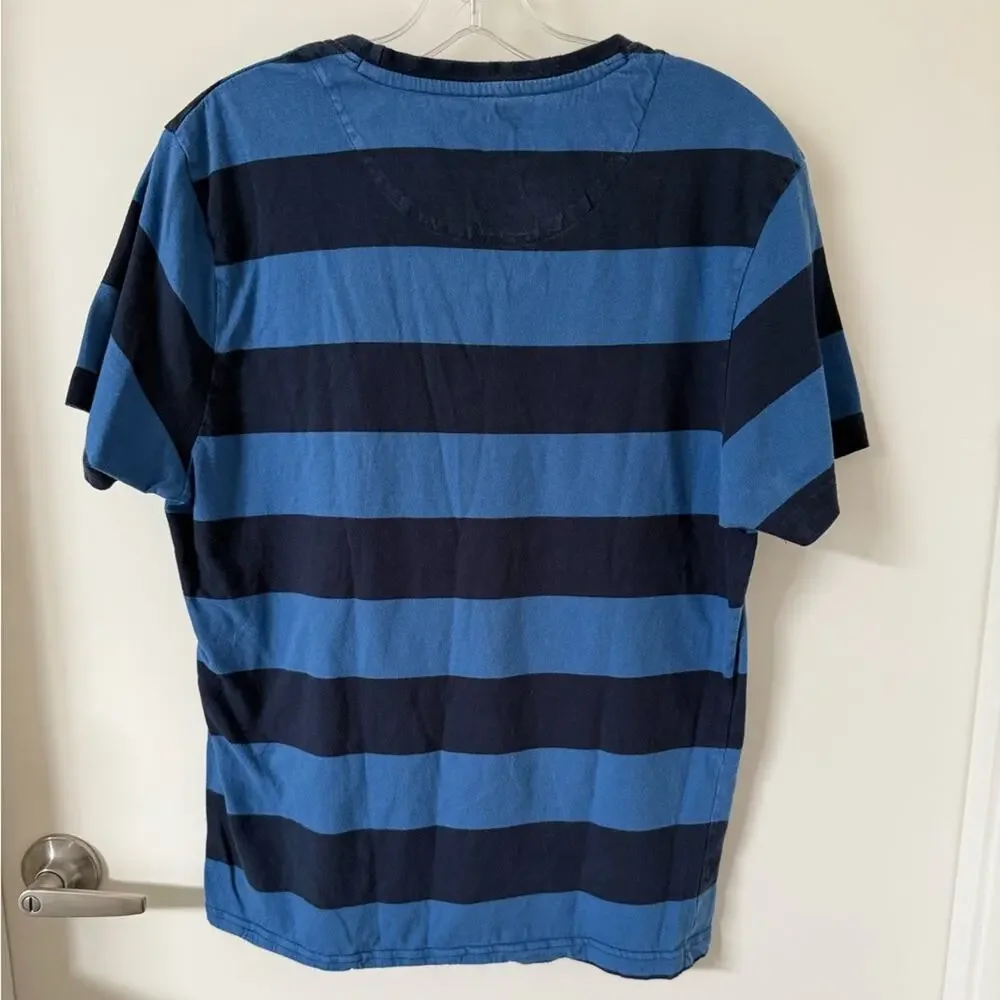 Ralph Lauren Polo Shirt Men’s L Striped Preppy Y2K + Bonus Tee Bundle
